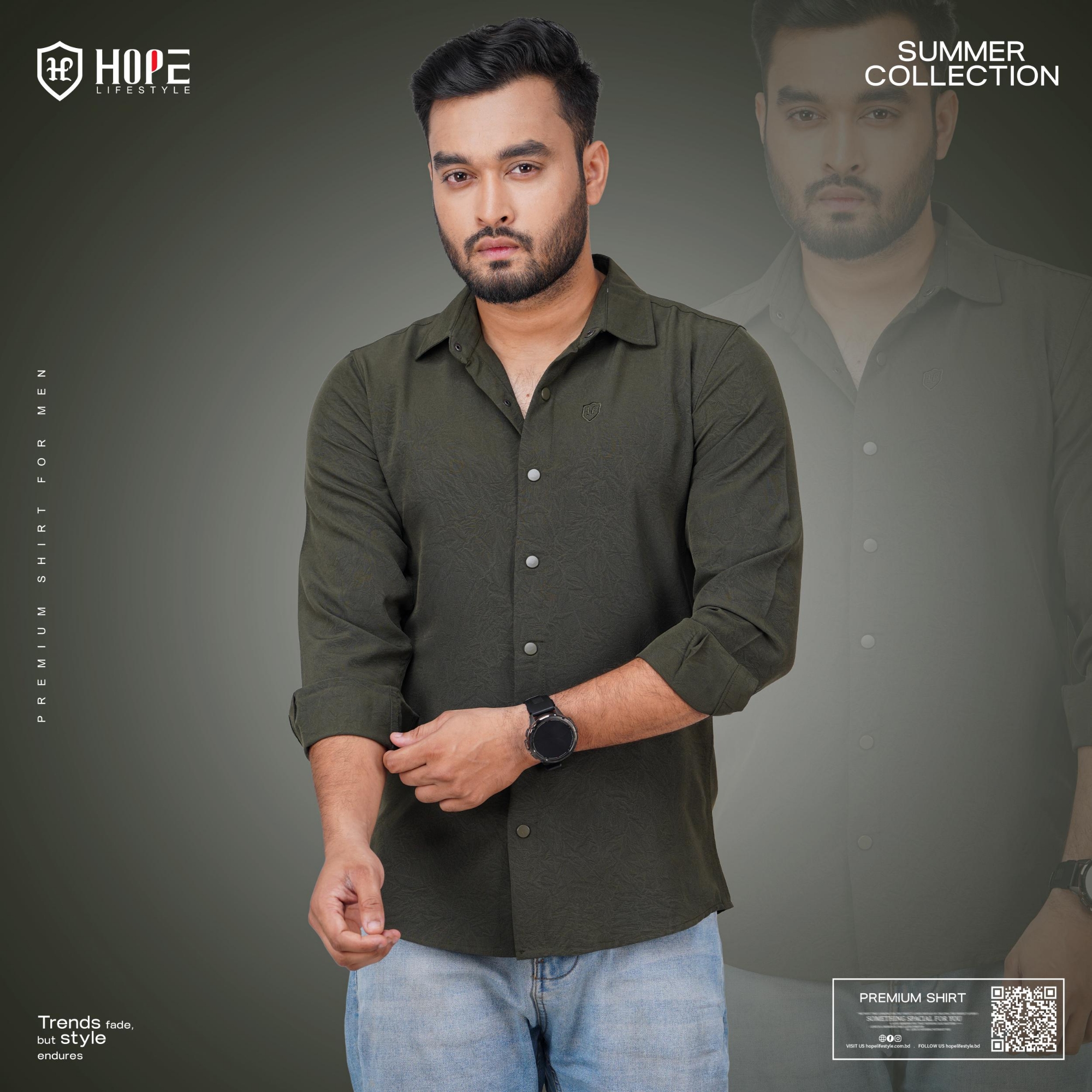 Picture of HP-816 Premium Shirt- Olive