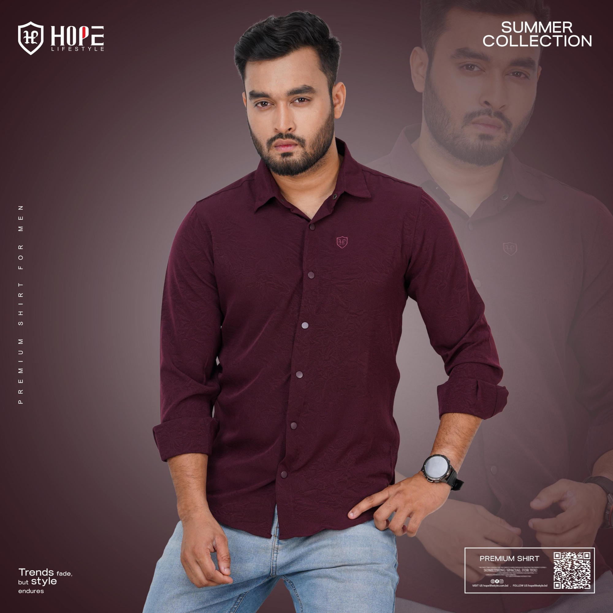 Picture of HP-816 Premium Shirt- Maroon