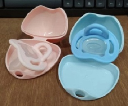 Picture of Children's Premium anti-colic silica gel pacifier Baby Chusni Teether with box- Blue Color