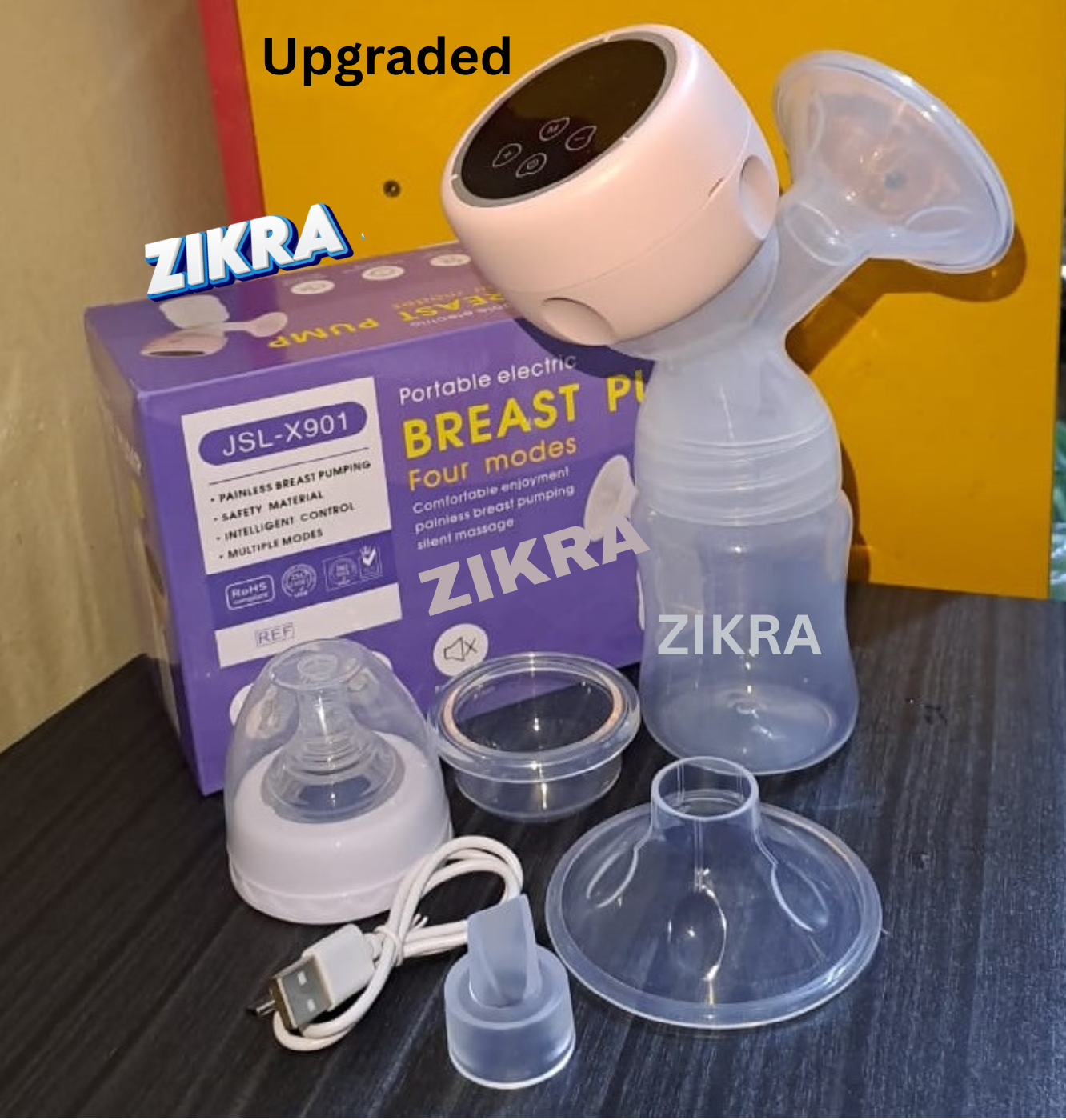 Picture of Portable Electric Painless  Breast Pump Low Noise Hands-Free Breast Pump  USB-Rechargeable