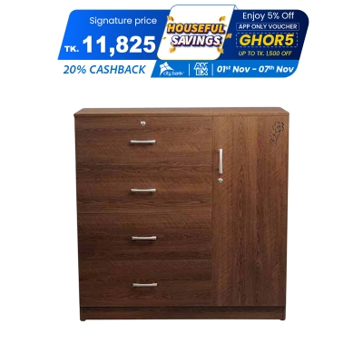 Picture of Regal Harper Laminated Board Wardrobe Antique