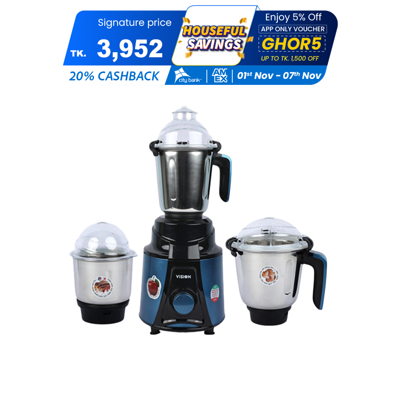 Picture of Vision Blender 1100W VIS-SBL-022 Blue / Maroon