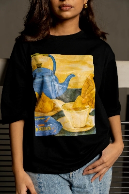 Picture of Bosphorus Cha-Biskut Graphic T-shirt - Black