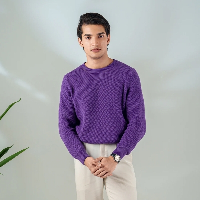 Picture of Bosphorus Picasso Waffled Crewneck Sweater