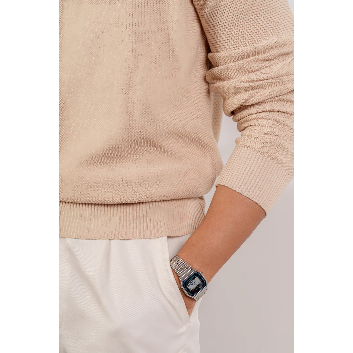 Picture of Bosphorus Quarter-Zip Sweater Beige For Men