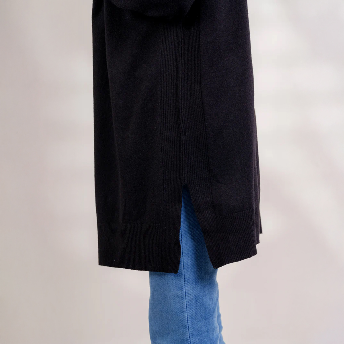 Picture of Bosphorus Black Longline Cardigan for women