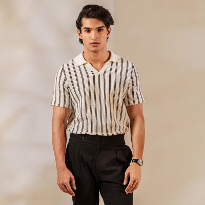 Picture of Bosphorus Roma Striped Polo For Men