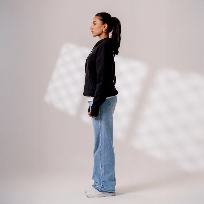 Picture of Bosphorus Guilty Pleasure' Oversized Hoodie in Jet Black