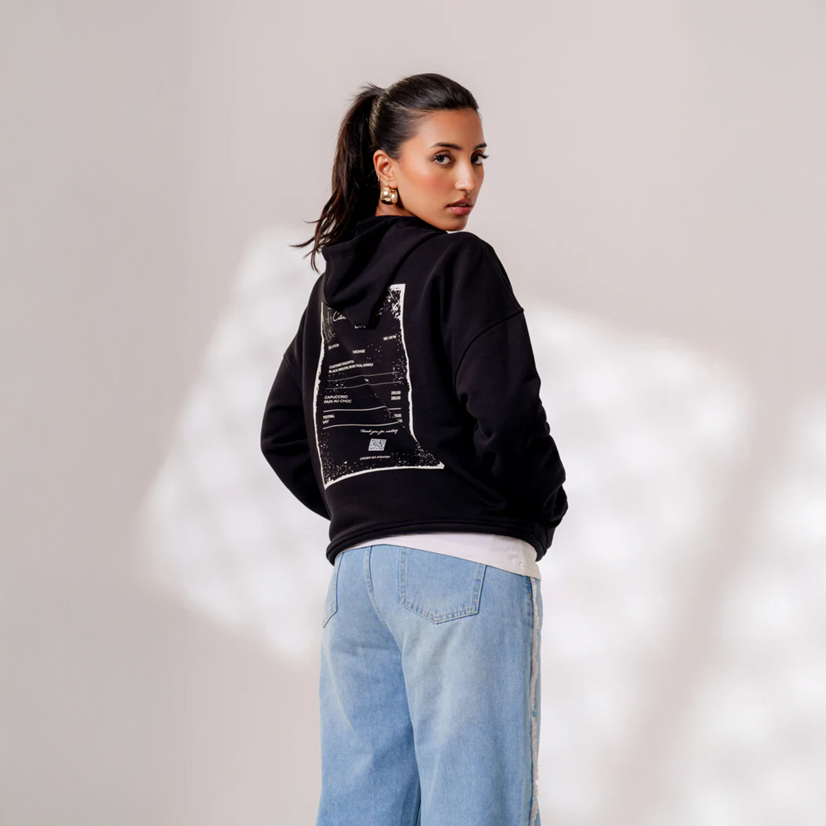 Picture of Bosphorus Guilty Pleasure' Oversized Hoodie in Jet Black