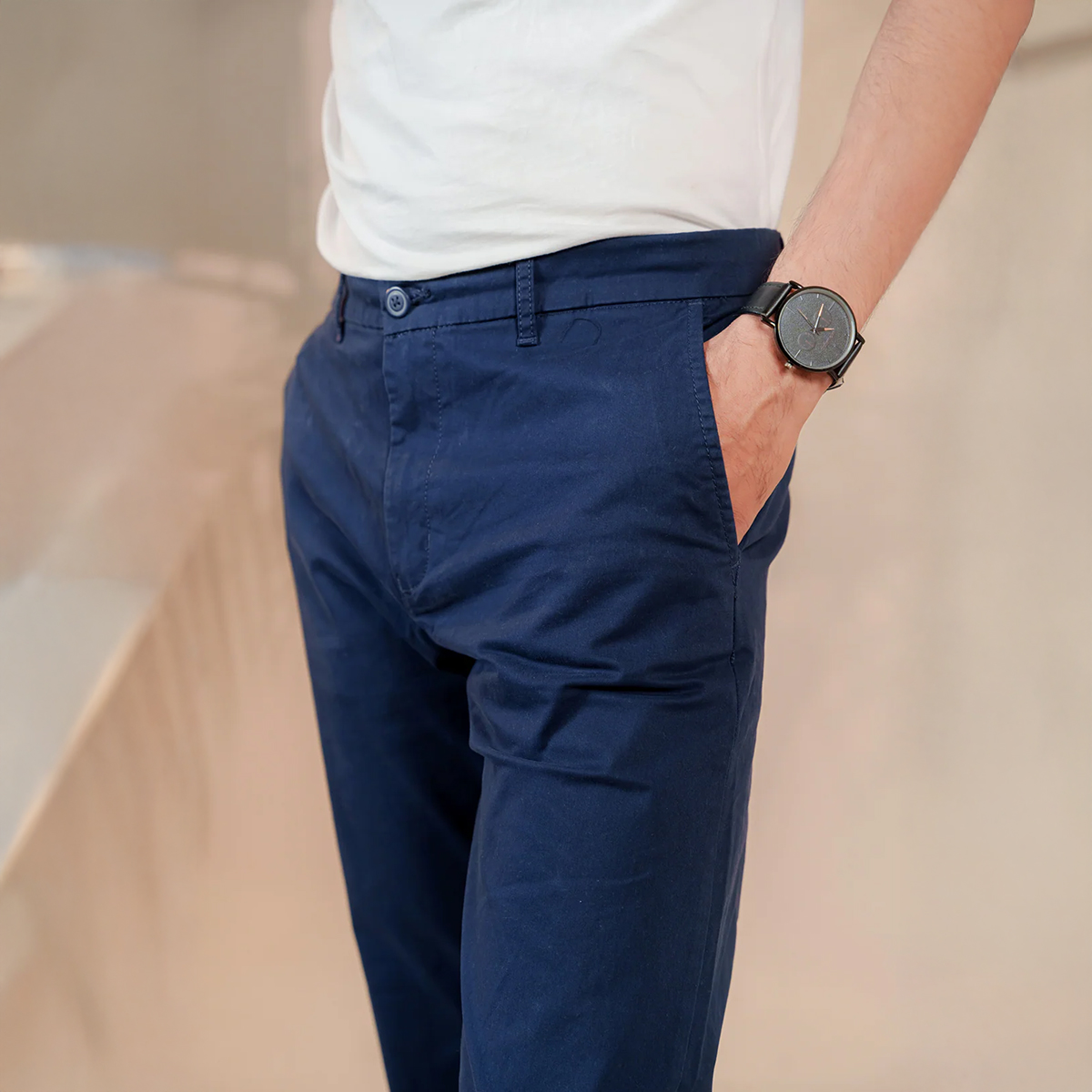 Picture of Bosphorus Navy Essential Chinos