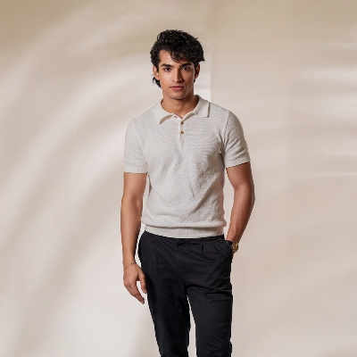Picture of Bosphorus Florence Blanco Knit Polo For Men