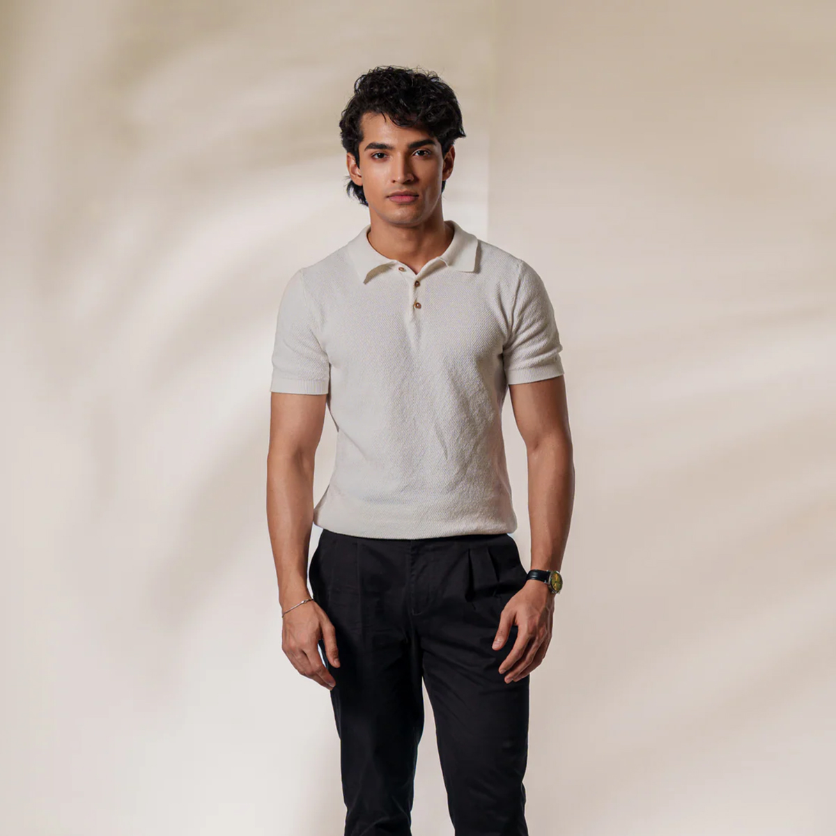 Picture of Bosphorus Florence Blanco Knit Polo For Men