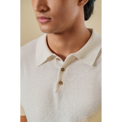 Picture of Bosphorus Florence Blanco Knit Polo For Men
