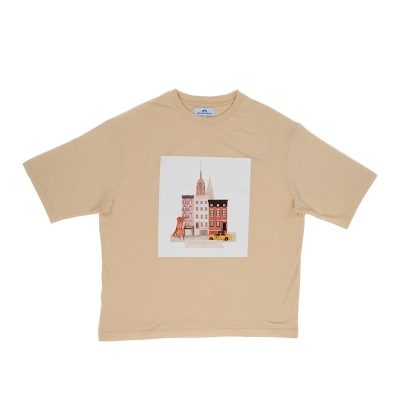 Picture of Bosphorus Rani in NYC Drop Shoulder Graphic T-Shirt For Unisex