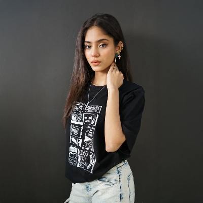 Picture of Bosphorus 1990's Nostalgia Graphic T-Shirt Black