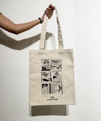Picture of Bosphorus 1990's Nostalgia Print Small Tote Bag