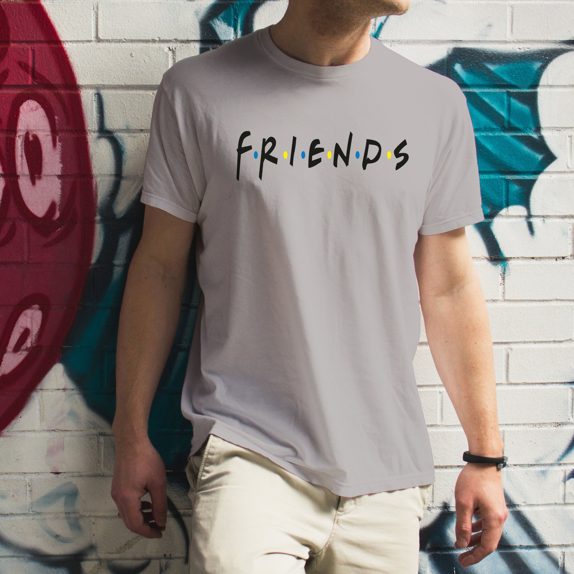 Picture of Friends Trendy Half Sleeve T-Shirt For Men-Silver - T Shirt - T Shirt For Man
