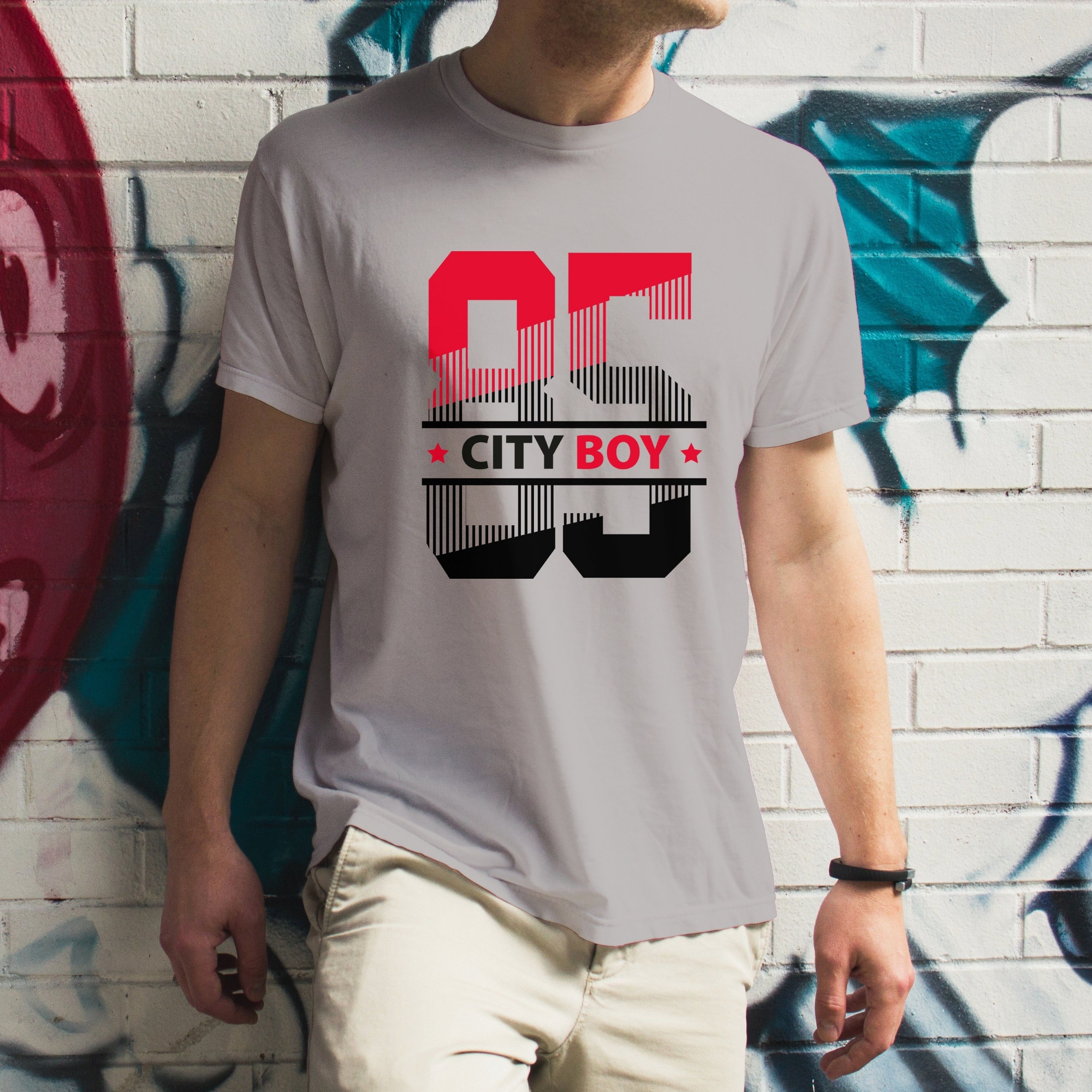Picture of City Boy Trendy Half Sleeve T-Shirt For Men-Silver  - T Shirt - T Shirt For Man