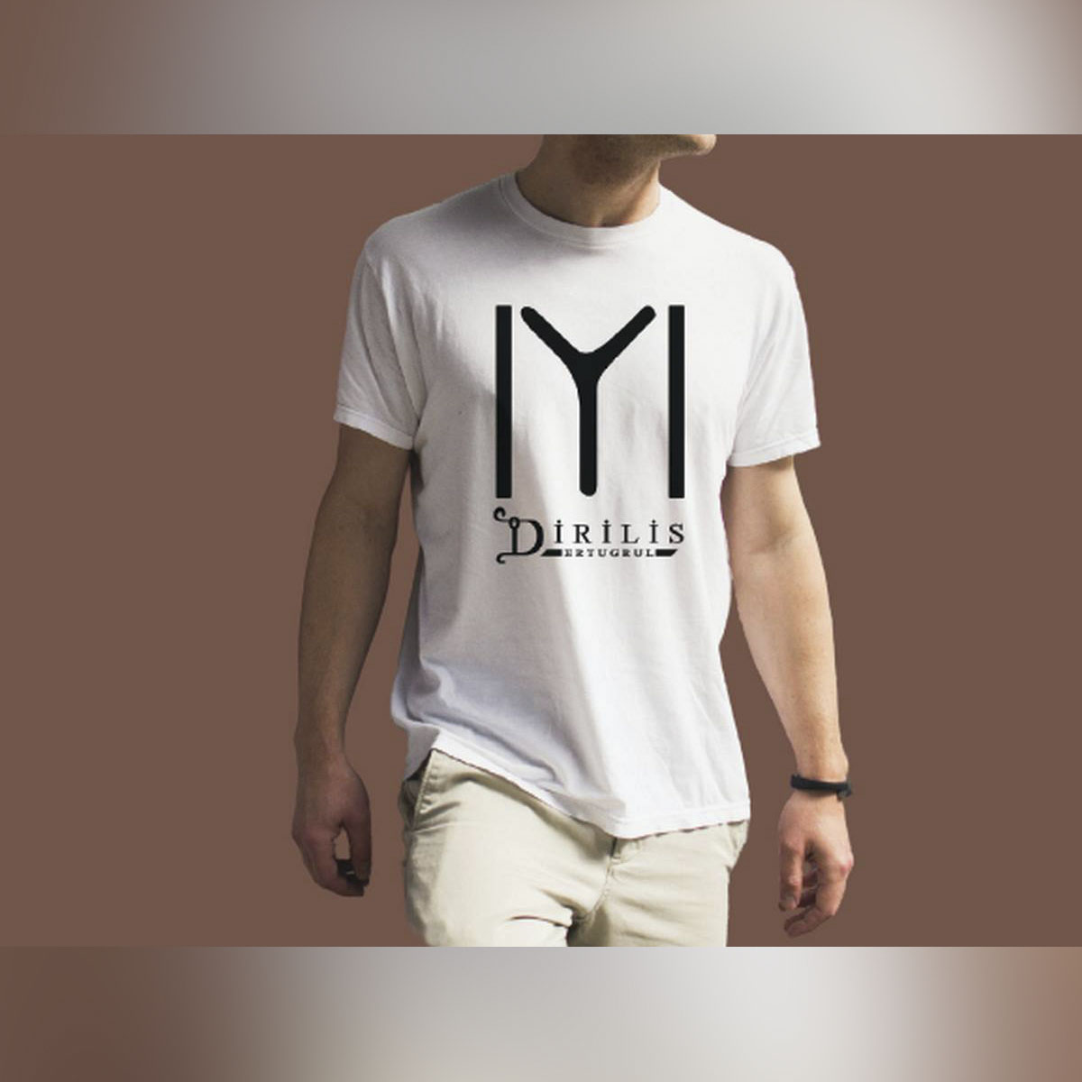 Picture of Ertugrul Cotton T-Shirt For Men-White - T Shirt For Man - T Shirt For Man - T Shirt For Man