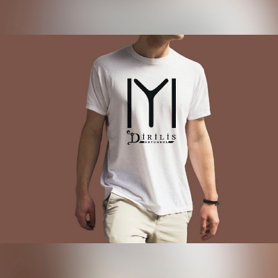 Picture of Ertugrul Cotton T-Shirt For Men-White - T Shirt For Man - T Shirt For Man - T Shirt For Man