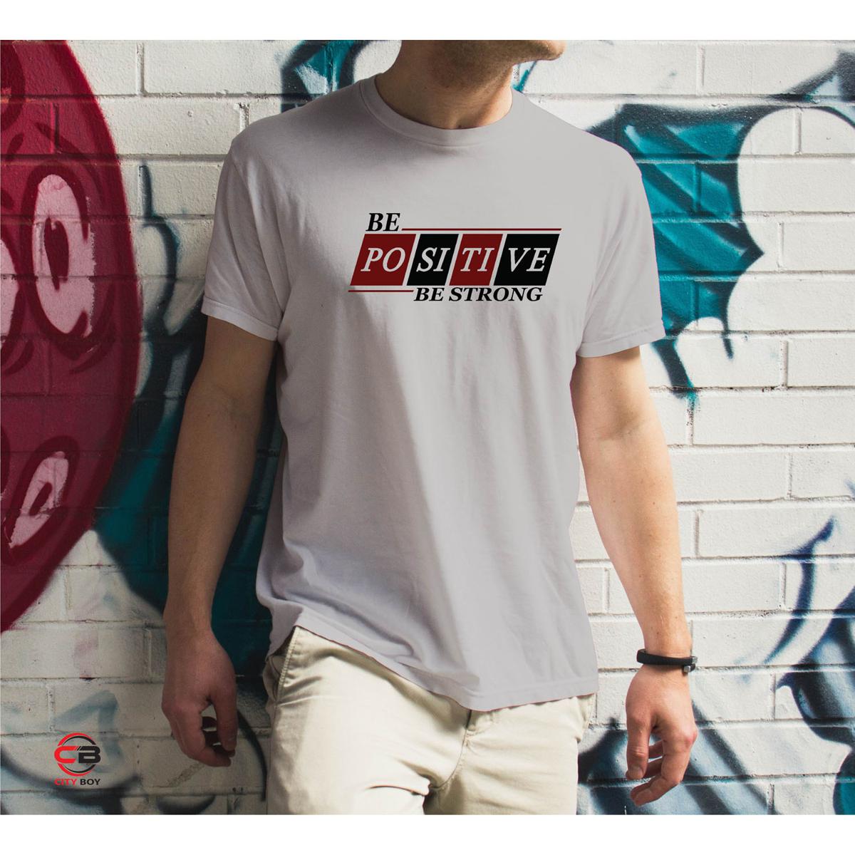 Picture of Be Positive Trendy T-Shirt For Men - Tshirt For Men