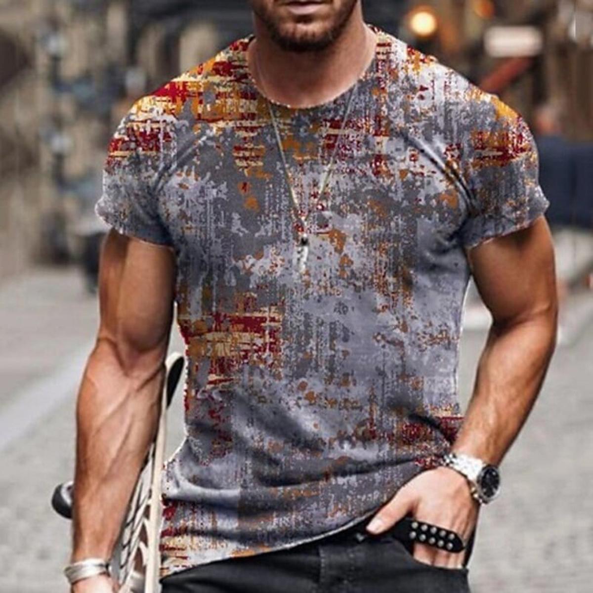 Picture of City Boy Stylish Men's 3D Print T-Shirt For Men