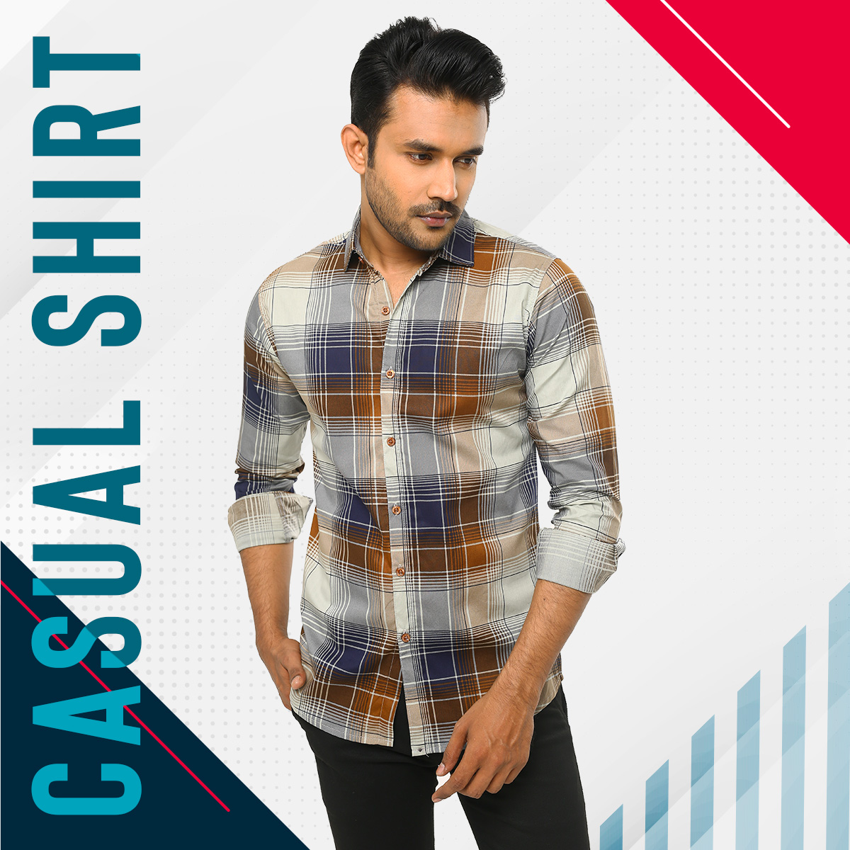 Picture of City Boy Trendy Mens Casual Shirt- Light Yellow