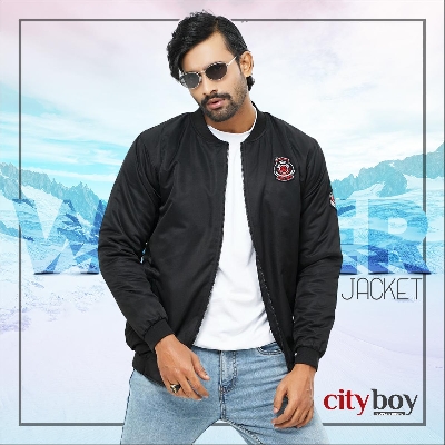Picture of City Boy Black Premium Winter Jacket For Men - Black