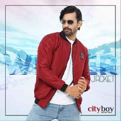 Picture of City Boy Black Premium Winter Jacket For Men - Maroon