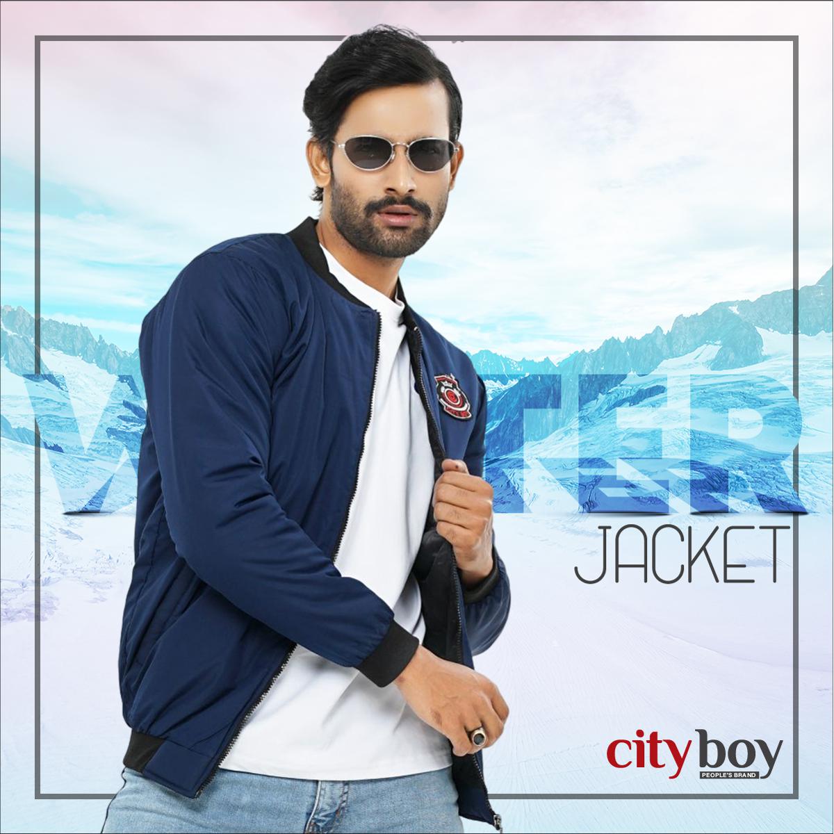 Picture of City Boy Premium Winter Jacket For Men - Navy Blue