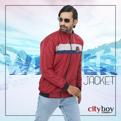 Picture of City Boy Maroon Premium Winter Jacket For Men