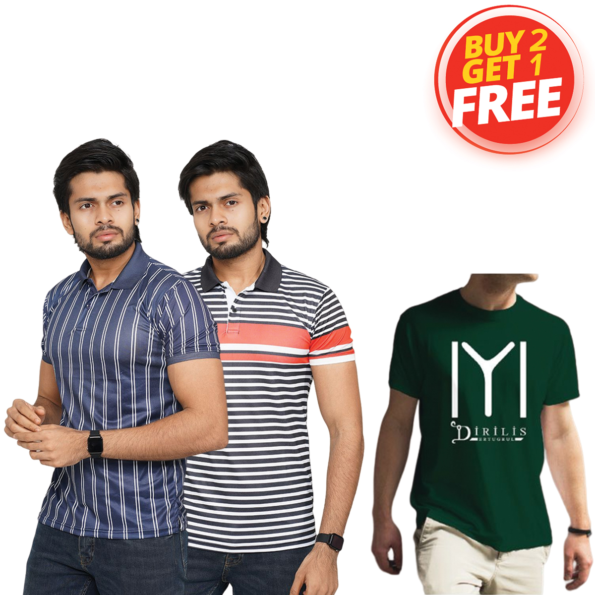 Picture of Buy 2 Polo T-shirts and Get 1 Free
