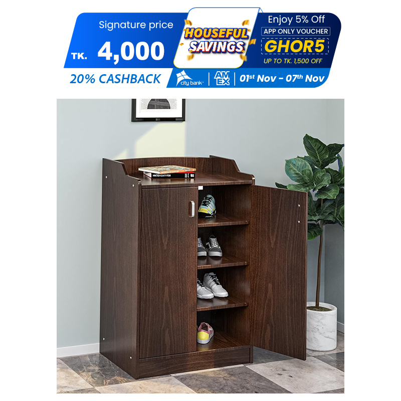 Picture of RK Furniture Engineered Wood Shoe Cabinet for Entryway and Shoe Rack Storage Organizer