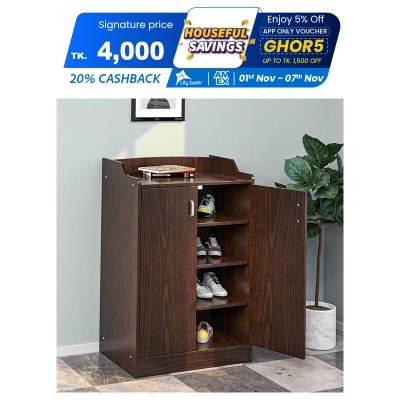 Picture of RK Furniture Engineered Wood Shoe Cabinet for Entryway and Shoe Rack Storage Organizer