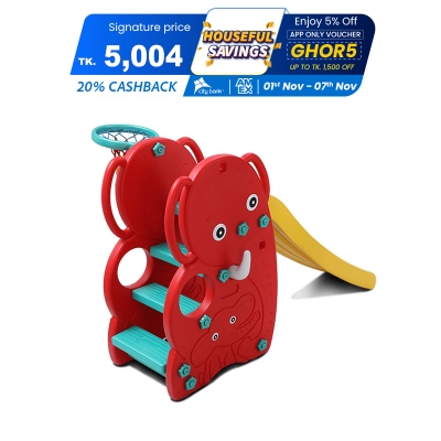 Picture of Elephant Slider Easy Set Up Playset for Indoor Outdoor Backyard, Easy to Store, Safe Toy for Toddler, Kids