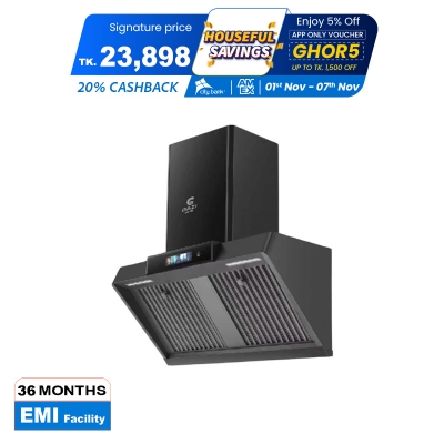 Picture of  Gazi Smiss Kitchen Hood with Hand Motion Sensor & Touch Switch with Super High Speed 3200 RPM - HY-953-  inch (Best Price)