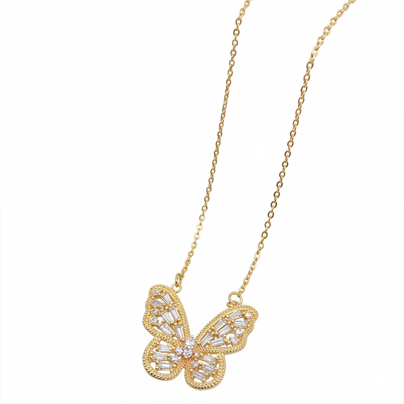 Picture of Butterfly Stylish Chain Necklace For Girls - Butterfly Necklace For Women - Necklace S