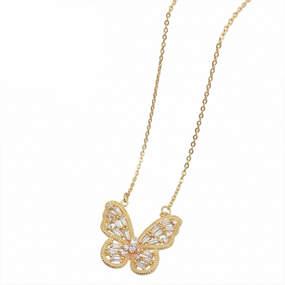 Picture of Butterfly Stylish Chain Necklace For Girls - Butterfly Necklace For Women - Necklace S