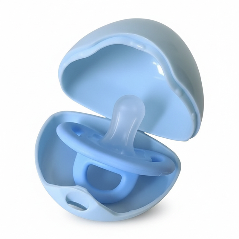 Picture of Baby pacifier sleeping type anti-pacifier newborn baby imitation breast milk super soft full silicone pacifier Pink Color