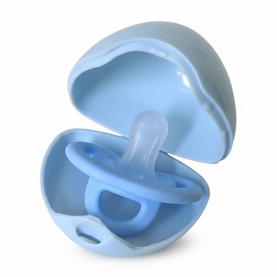 Picture of Baby pacifier sleeping type anti-pacifier newborn baby imitation breast milk super soft full silicone pacifier Pink Color