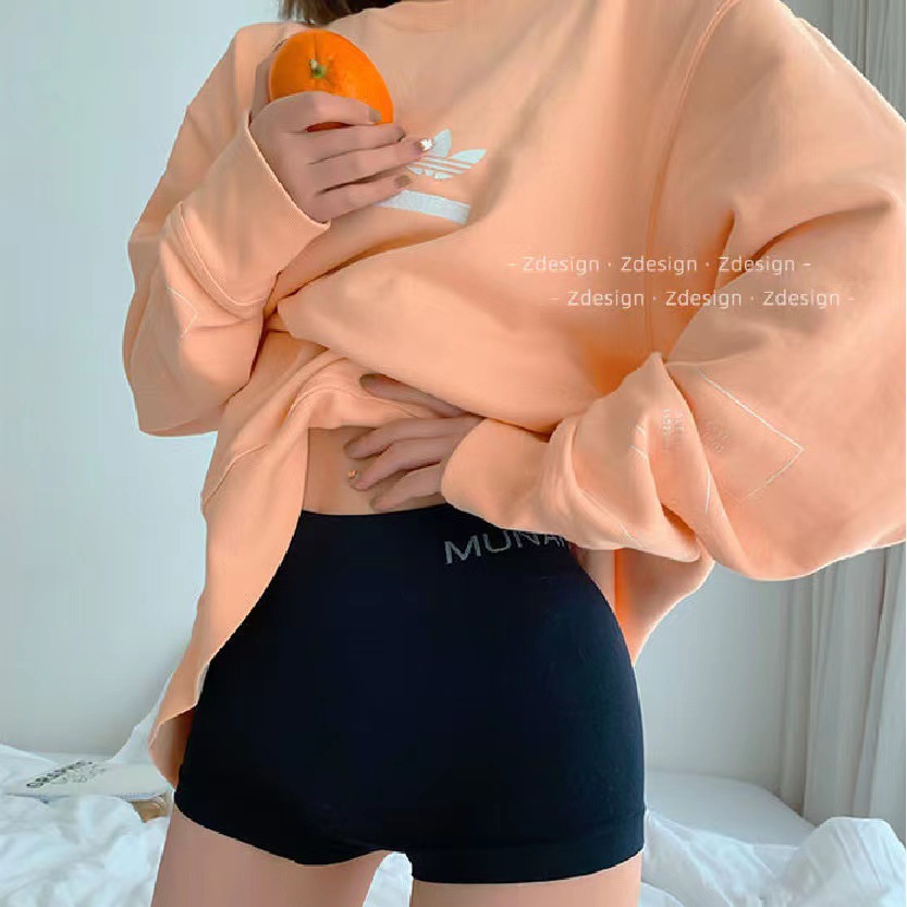 Picture of Khapsu Premium Quality MUNAFIE Women Mid-Waist Seamless Panties Soft Stretch Boxer Briefs Comfortable Cotton Underwear