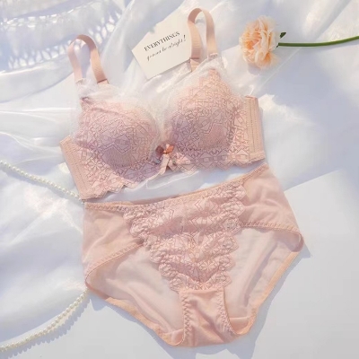 Picture of Khapsu Premium Quality Women's Lace pushup wired Bra Panty Set