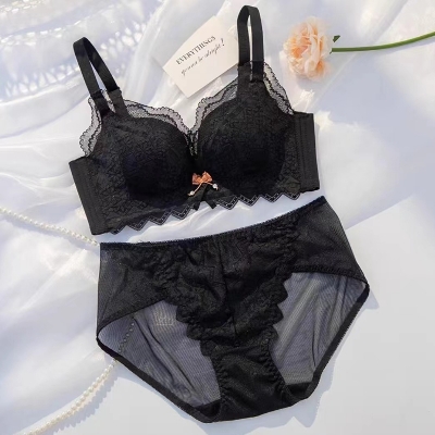 Picture of Khapsu Premium Quality Women's Lace pushup wired Bra Panty Set