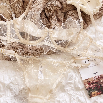 Picture of Khapsu Premium Quality china womens girls full net lingerie set