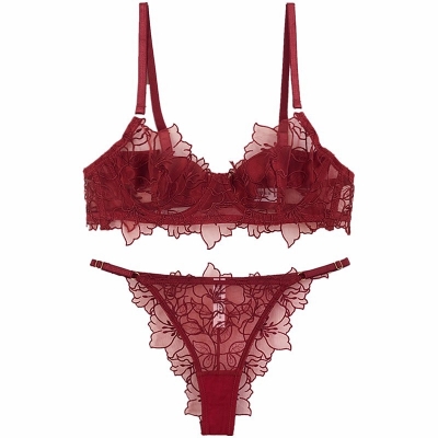 Picture of Khapsu Premium Quality china womens girls full net lingerie set