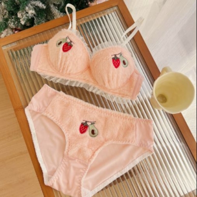 Picture of Khapsu Premium quality china Strawberry women girls soft and comfortable lingerie set