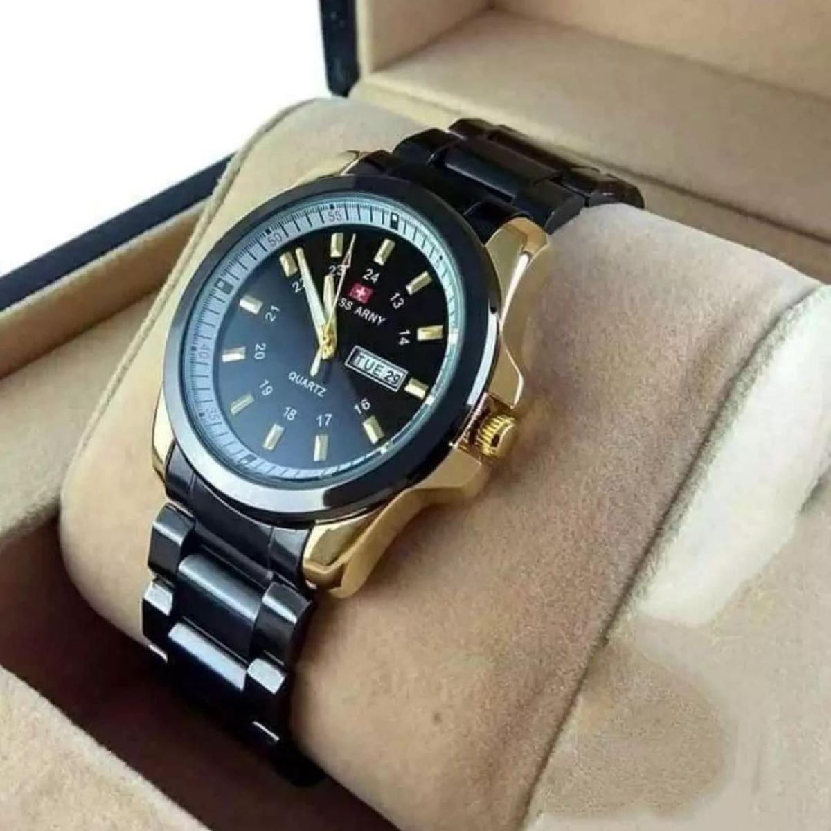 Picture of BFS ARMYYMRA Men's business watch alloy quartz watch White Black