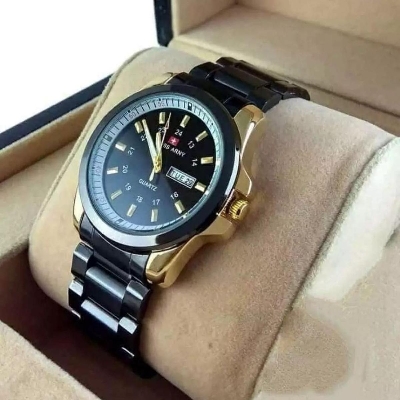 Picture of BFS ARMYYMRA Men's business watch alloy quartz watch White Black