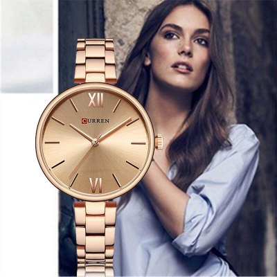 Picture of CURREN 9017 Stainless Steel Stylish Wrist Watch for Women-Black