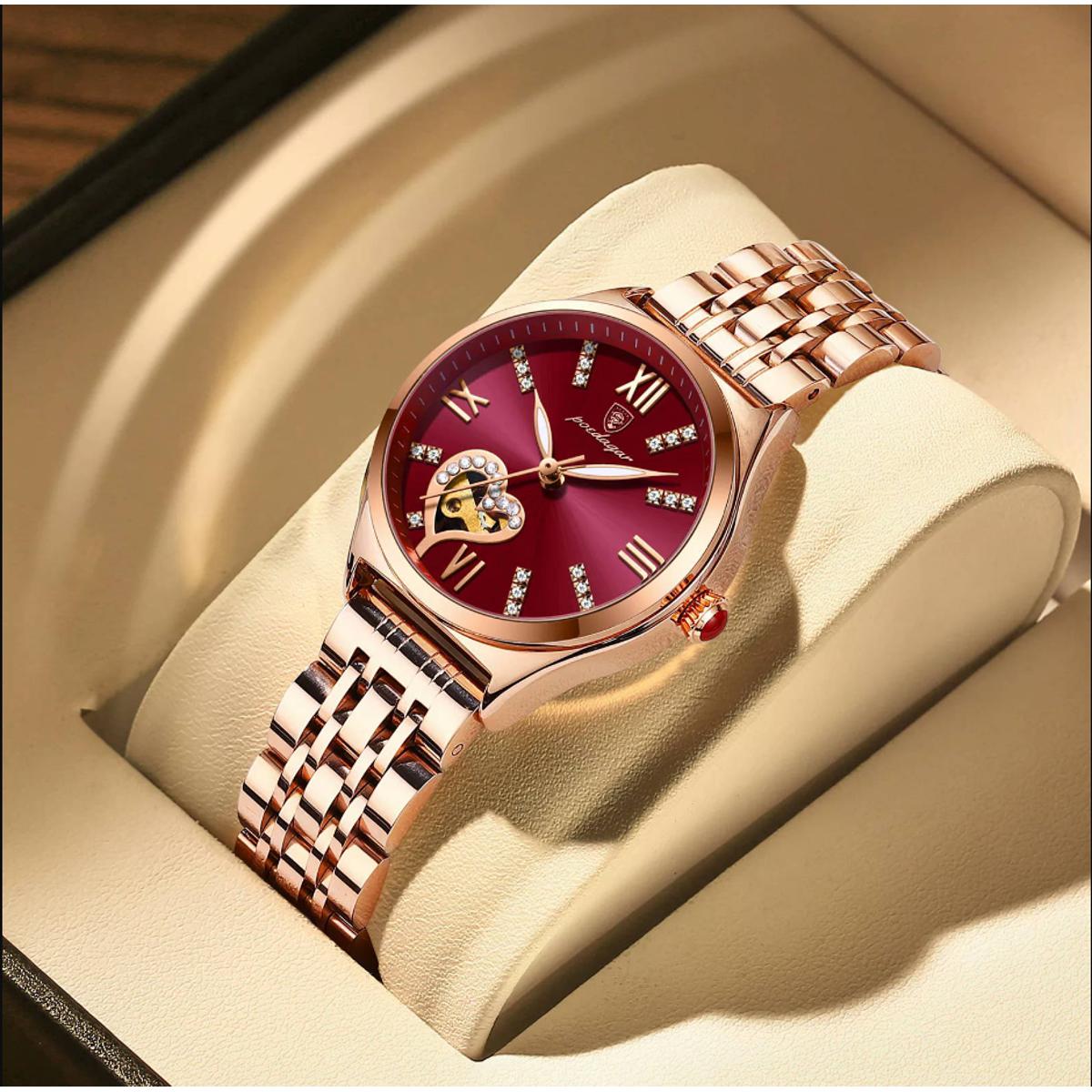 Picture of 2023 POEDAGAR PC 320 Women's Watch Luxury Brand Waterproof Calendar Luminous Steel Band Watch Korean Fashion Ladies Watches